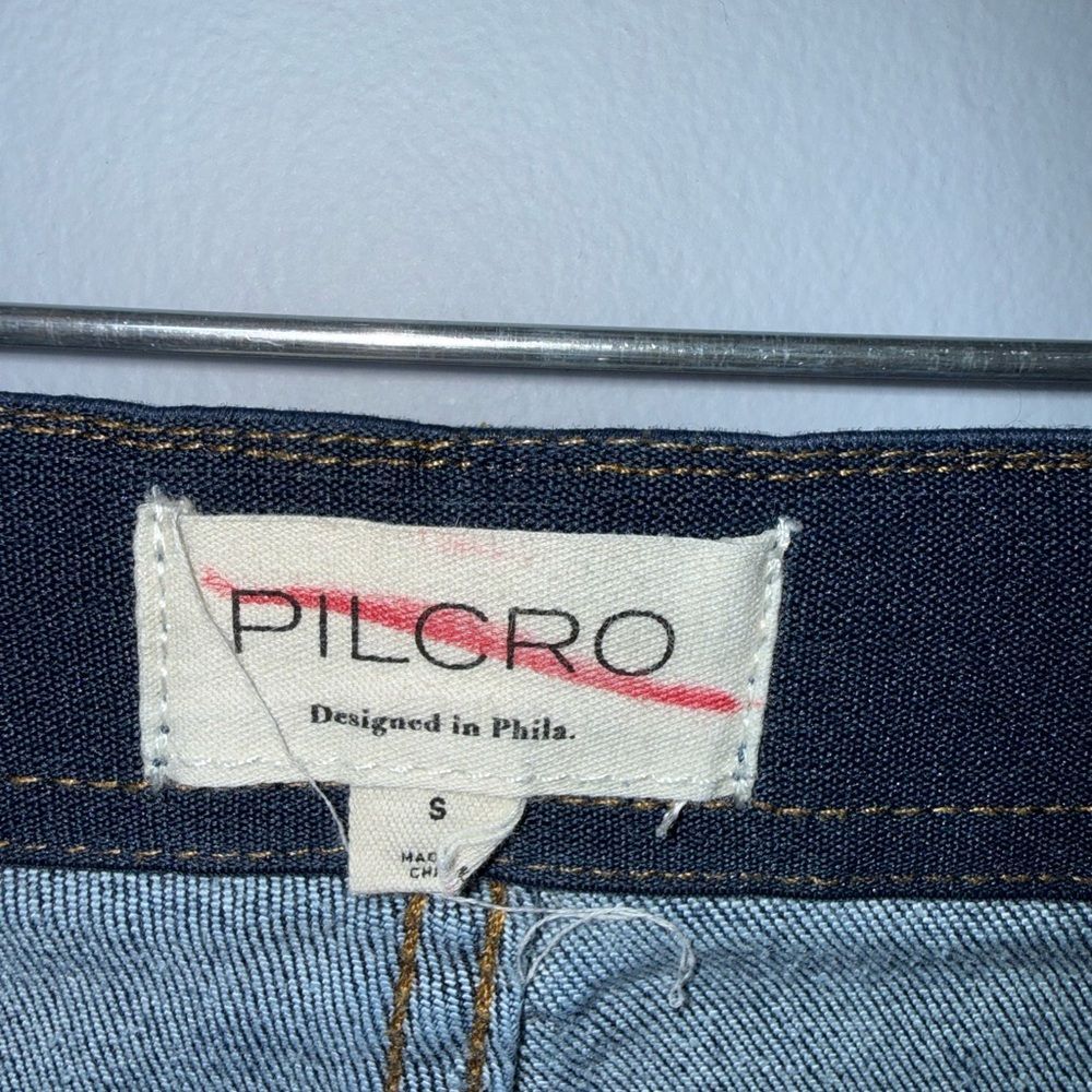 Pilcro Women’s Blue Pull-On Mid-Rise Crop Flare Jeans Size Small EUC - Picture 6 of 12